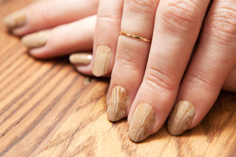 Wooden Effect Nail Art