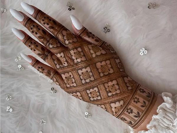 Semi Arm Bridal Henna Design